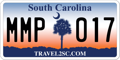 SC license plate MMP017