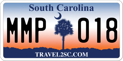 SC license plate MMP018
