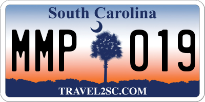 SC license plate MMP019