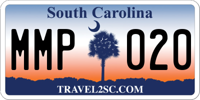 SC license plate MMP020