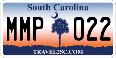 SC license plate MMP022