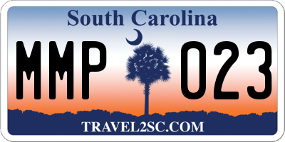 SC license plate MMP023