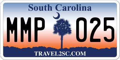 SC license plate MMP025
