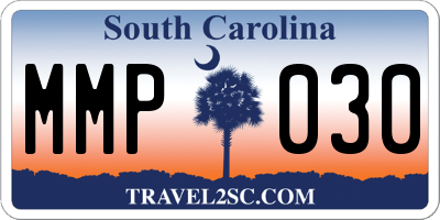 SC license plate MMP030