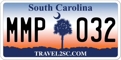SC license plate MMP032