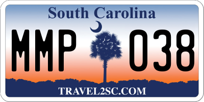 SC license plate MMP038