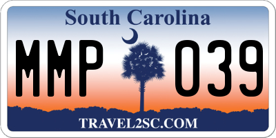 SC license plate MMP039