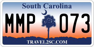 SC license plate MMP073