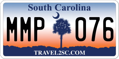 SC license plate MMP076