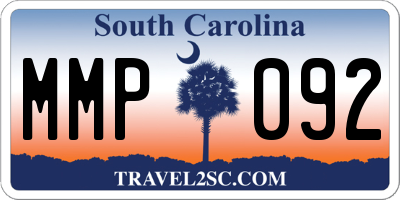 SC license plate MMP092