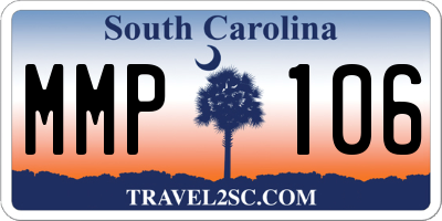 SC license plate MMP106
