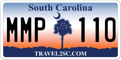 SC license plate MMP110