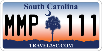 SC license plate MMP111