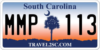 SC license plate MMP113