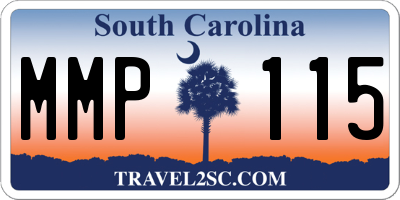 SC license plate MMP115