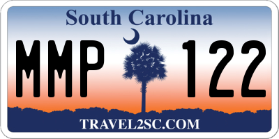 SC license plate MMP122