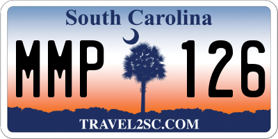 SC license plate MMP126