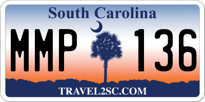SC license plate MMP136