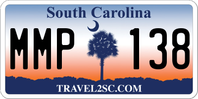 SC license plate MMP138