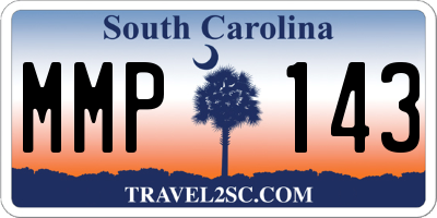 SC license plate MMP143