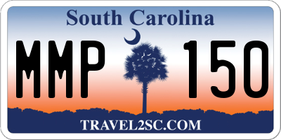 SC license plate MMP150
