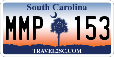 SC license plate MMP153