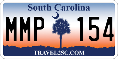 SC license plate MMP154
