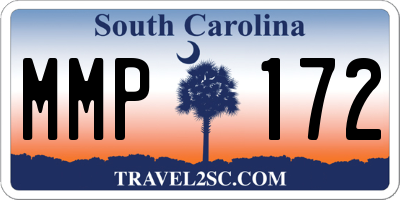 SC license plate MMP172