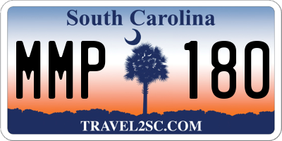 SC license plate MMP180