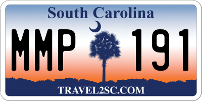 SC license plate MMP191