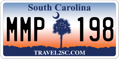 SC license plate MMP198