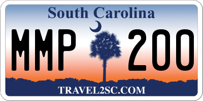 SC license plate MMP200
