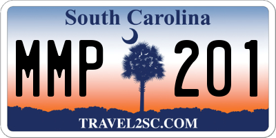 SC license plate MMP201