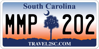 SC license plate MMP202