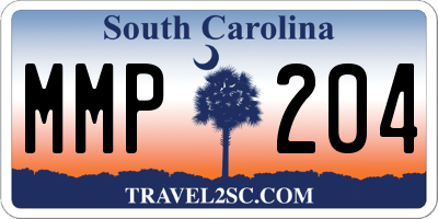 SC license plate MMP204