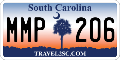 SC license plate MMP206