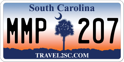 SC license plate MMP207