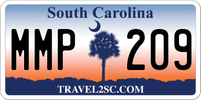 SC license plate MMP209
