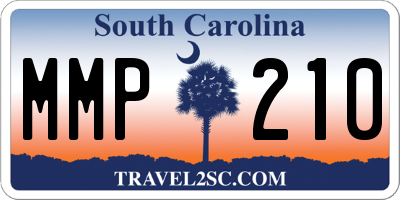 SC license plate MMP210