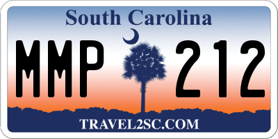 SC license plate MMP212
