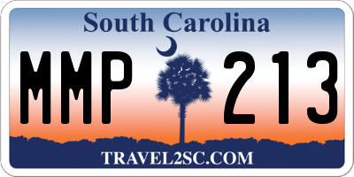 SC license plate MMP213