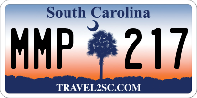SC license plate MMP217