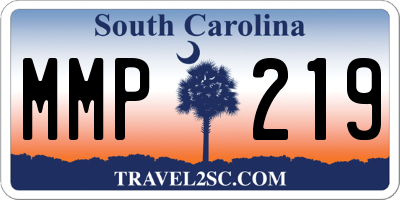 SC license plate MMP219