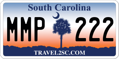 SC license plate MMP222