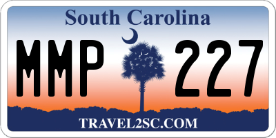 SC license plate MMP227