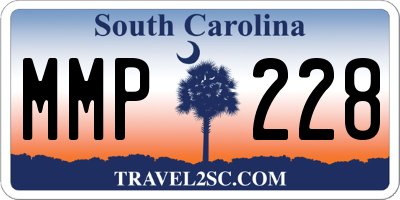 SC license plate MMP228