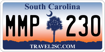 SC license plate MMP230