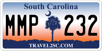 SC license plate MMP232