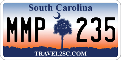 SC license plate MMP235