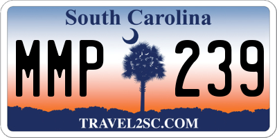 SC license plate MMP239